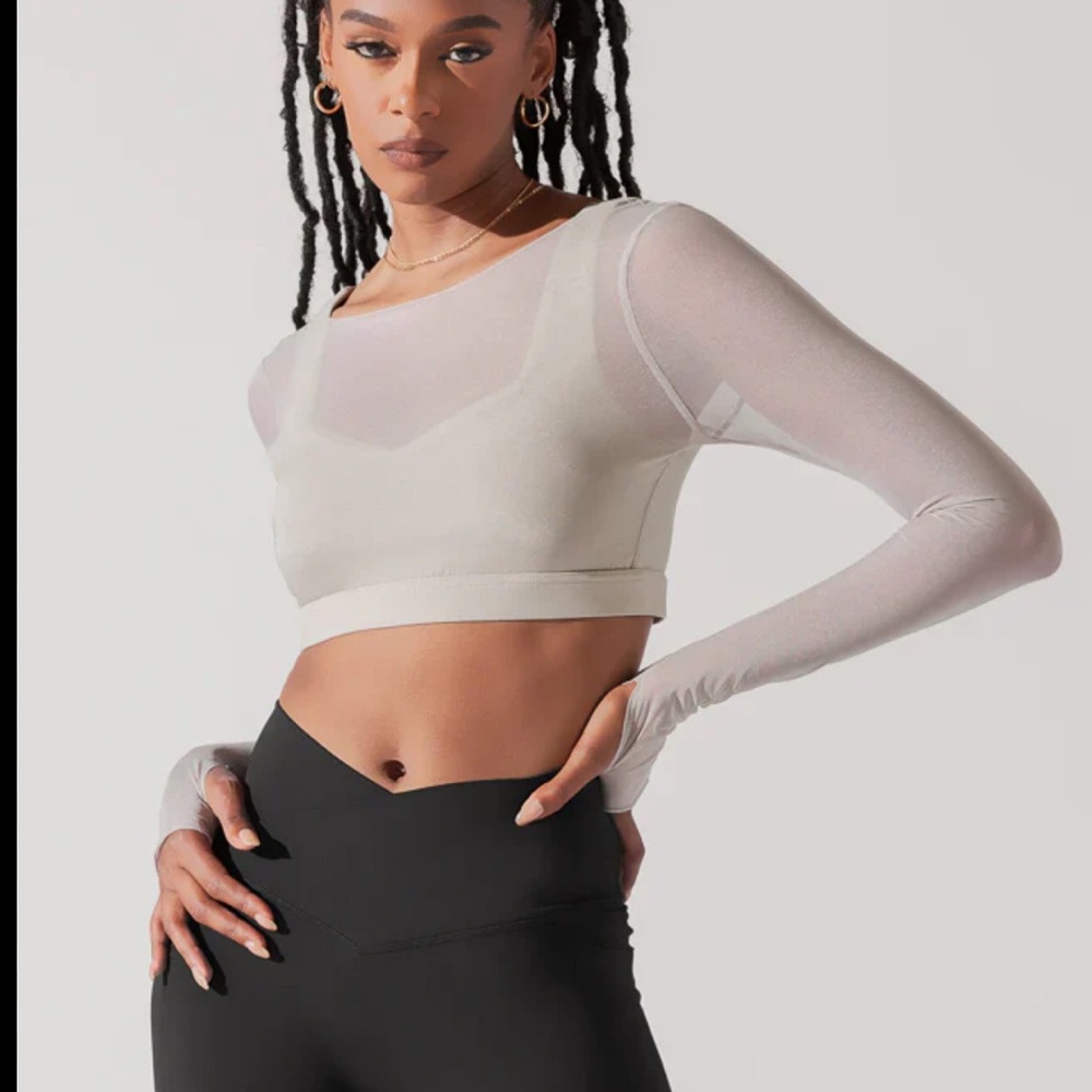 POPFLEX Coquette Long Sleeve Mesh Bra